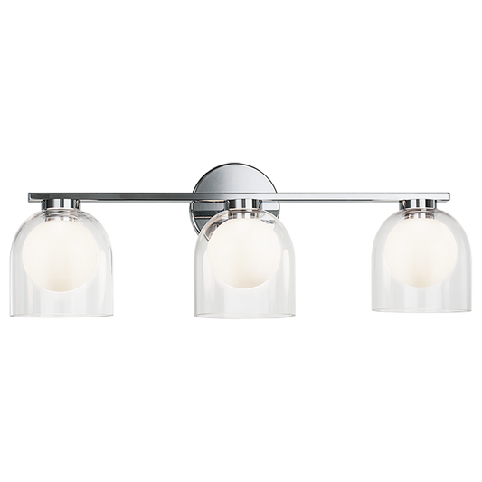 Matteo Lighting Derbishone 23" 3-Light Bath Vanity Light in Chrome (W60703CHCL)