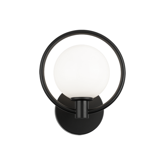Matteo Lighting Averley 14" Wall Sconce in Black (W71301BKOP)