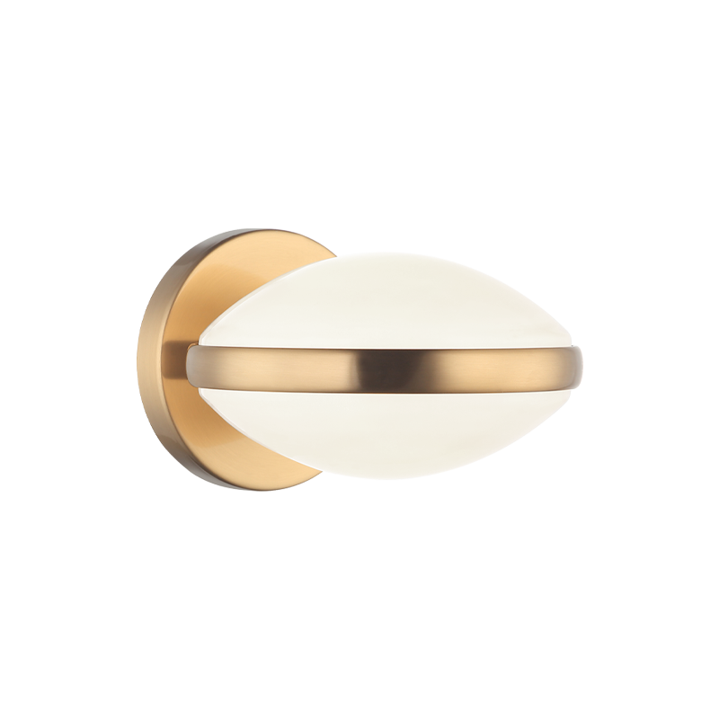 Matteo Lighting Chatoyant Wall Sconce Brass, Aged Brass