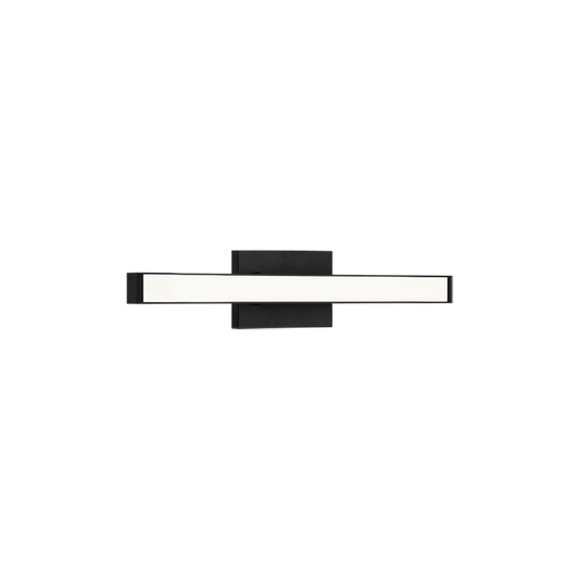Matteo Lighting Presley 1-Light Bath Vanity Light in Matte Black, 18"W (W80818MB)