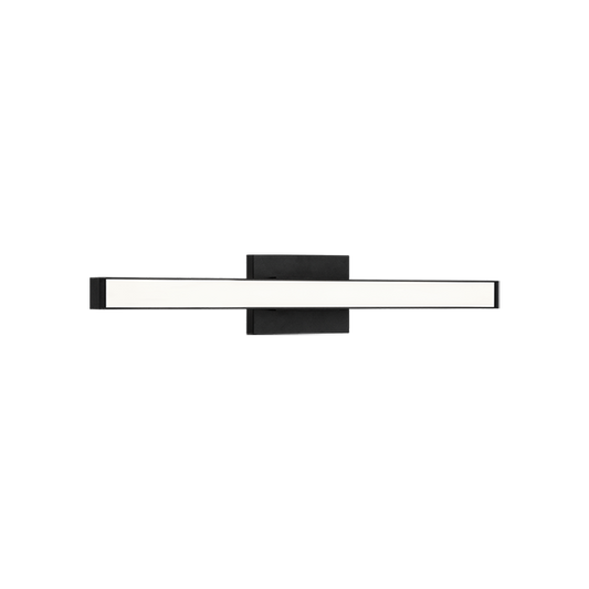 Matteo Lighting Presley 1-Light Bath Vanity Light in Matte Black, 23.5"W (W80824MB)