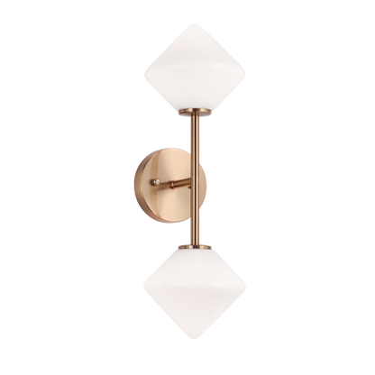 Matteo Lighting Novo 2-Light Vanity Aged Gold Brass