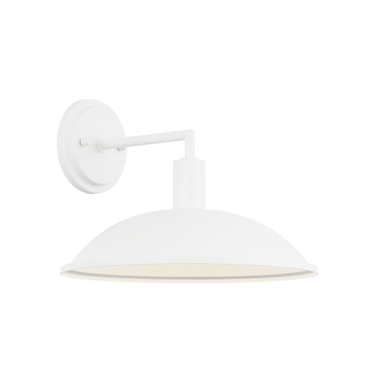 Matteo Lighting Farmley 1-Light Outdoor Wall Sconce in Matte White, 12"W (W81911MW)