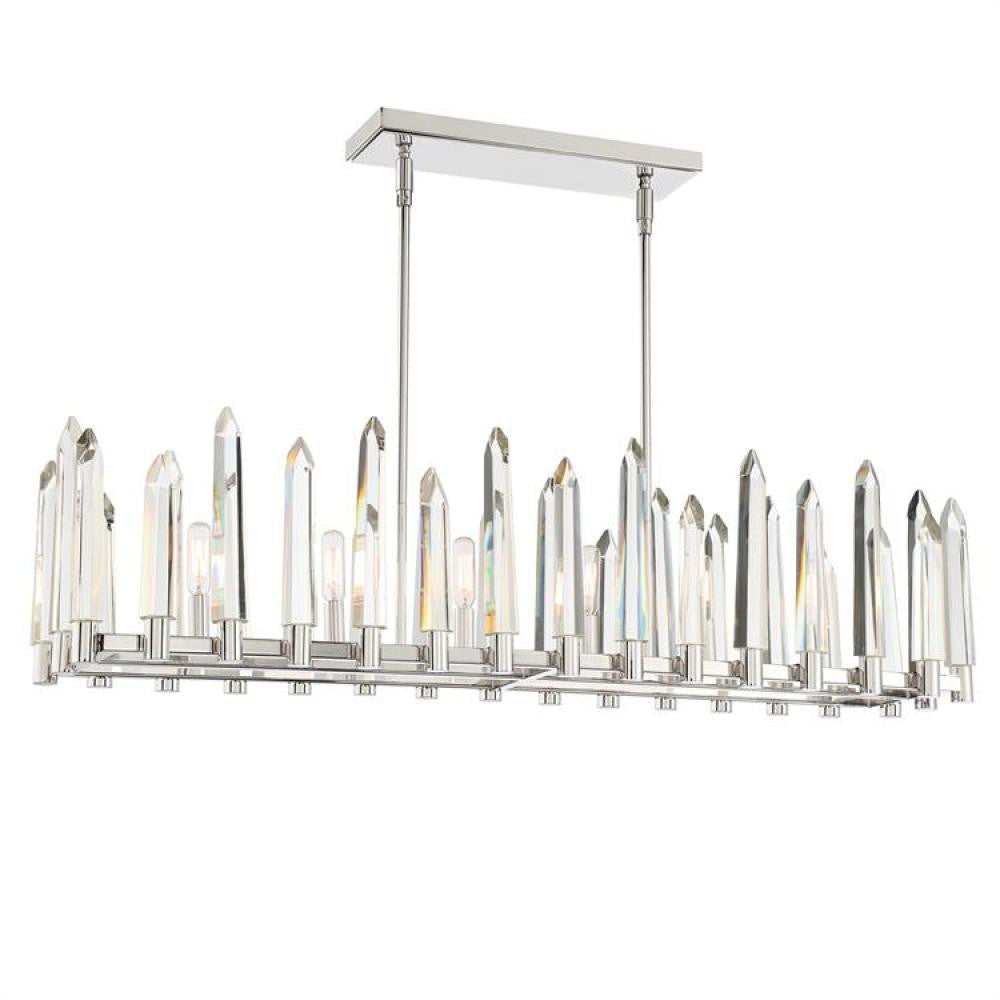 Crystorama Watson Chandelier Polished Nickel