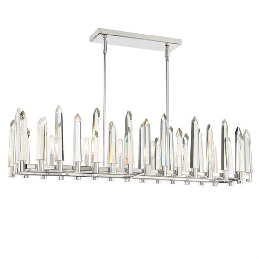 Crystorama Watson Chandelier Polished Nickel
