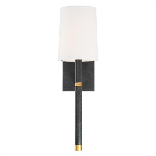 Crystorama Weston Wall Sconce Black, Antique Gold