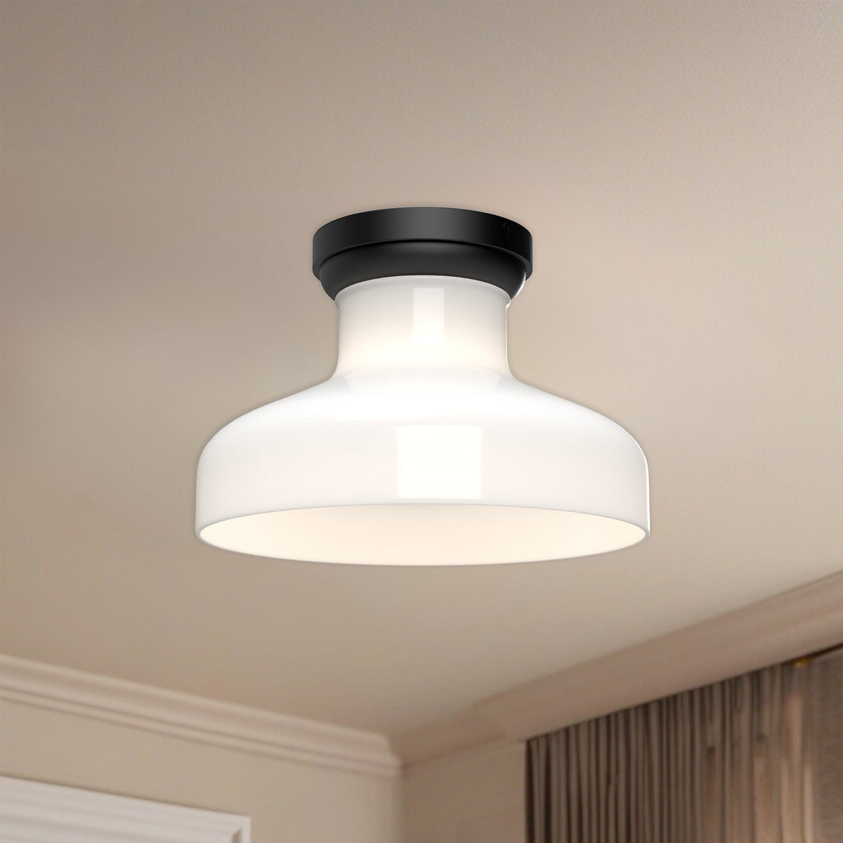Westlake 11" 1-Light Flush Mount - Matte Black