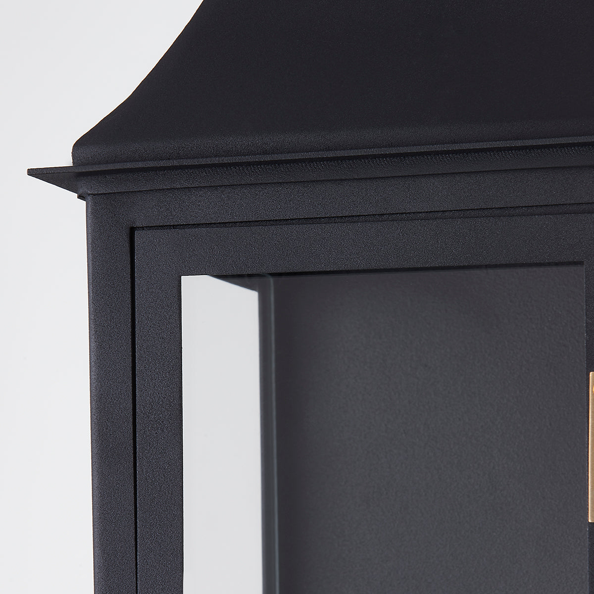 Troy Wes Outdoor Wall Sconce Patina Brass / Textured Black Detail 2