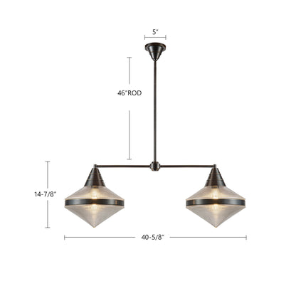 Willard 41" 2-Light Linear Pendant