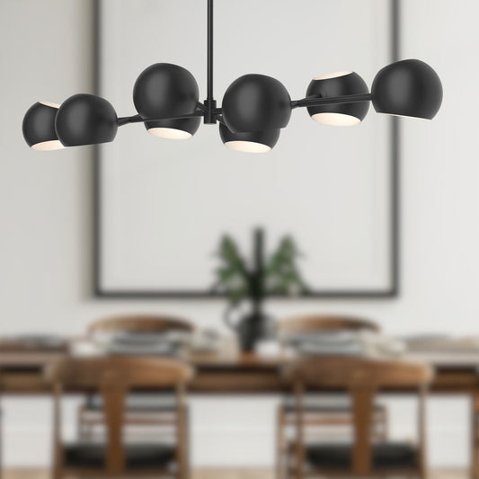 Willow 48" 8-Light Linear Pendant - Matte Black