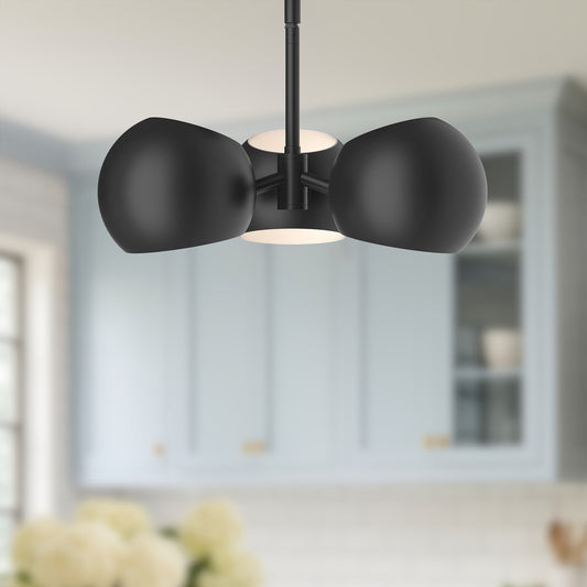 Willow 16" 3-Light Pendant - Matte Black