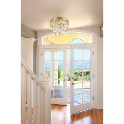 Winfield 4 Light Antique Gold Flush Mount