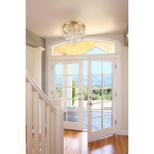 Winfield 4 Light Antique Gold Flush Mount