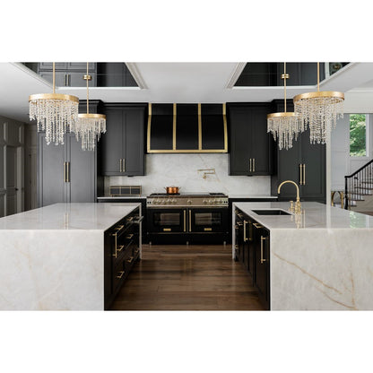 Winham 6 Light Antique Gold Crystal Chandelier