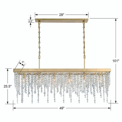 Crystorama Winham 6 Light Chandelier Black Forged