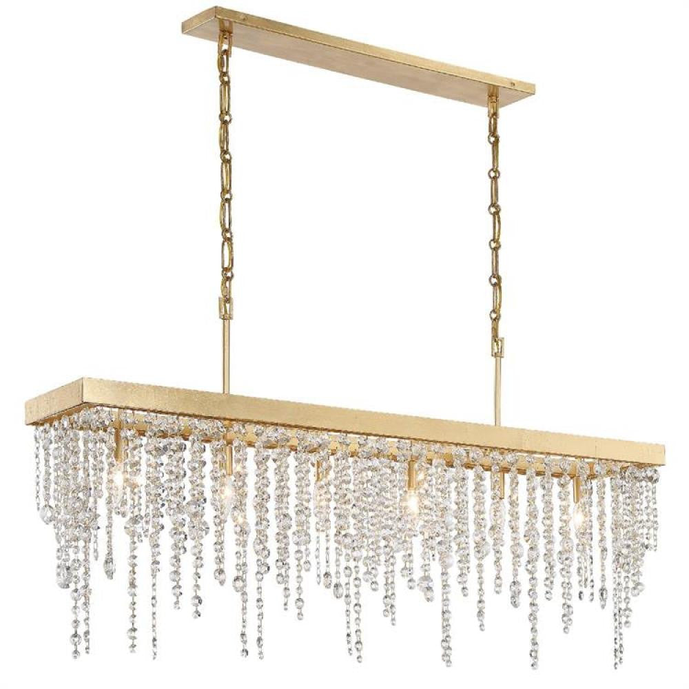 Crystorama Winham 6 Light Chandelier Antique Gold