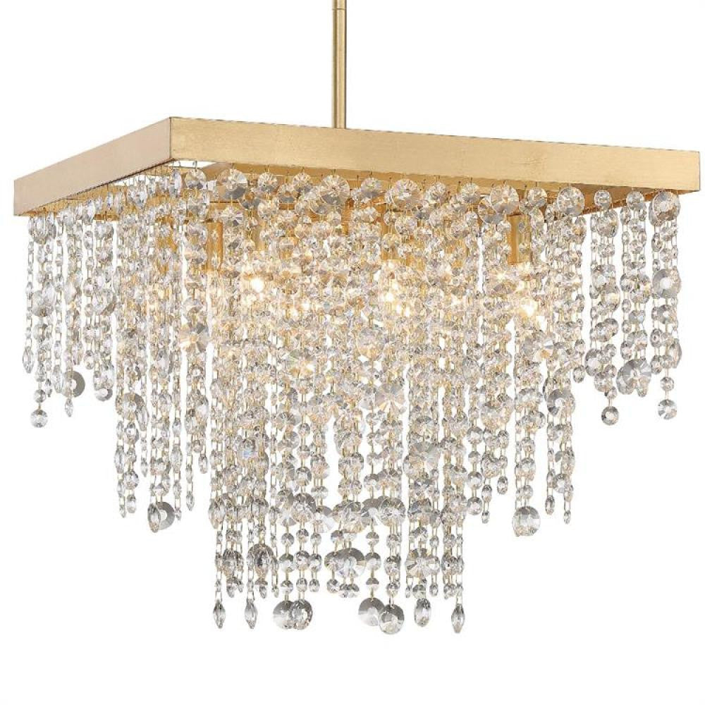 Crystorama Winham 8 Light Chandelier Antique Gold
