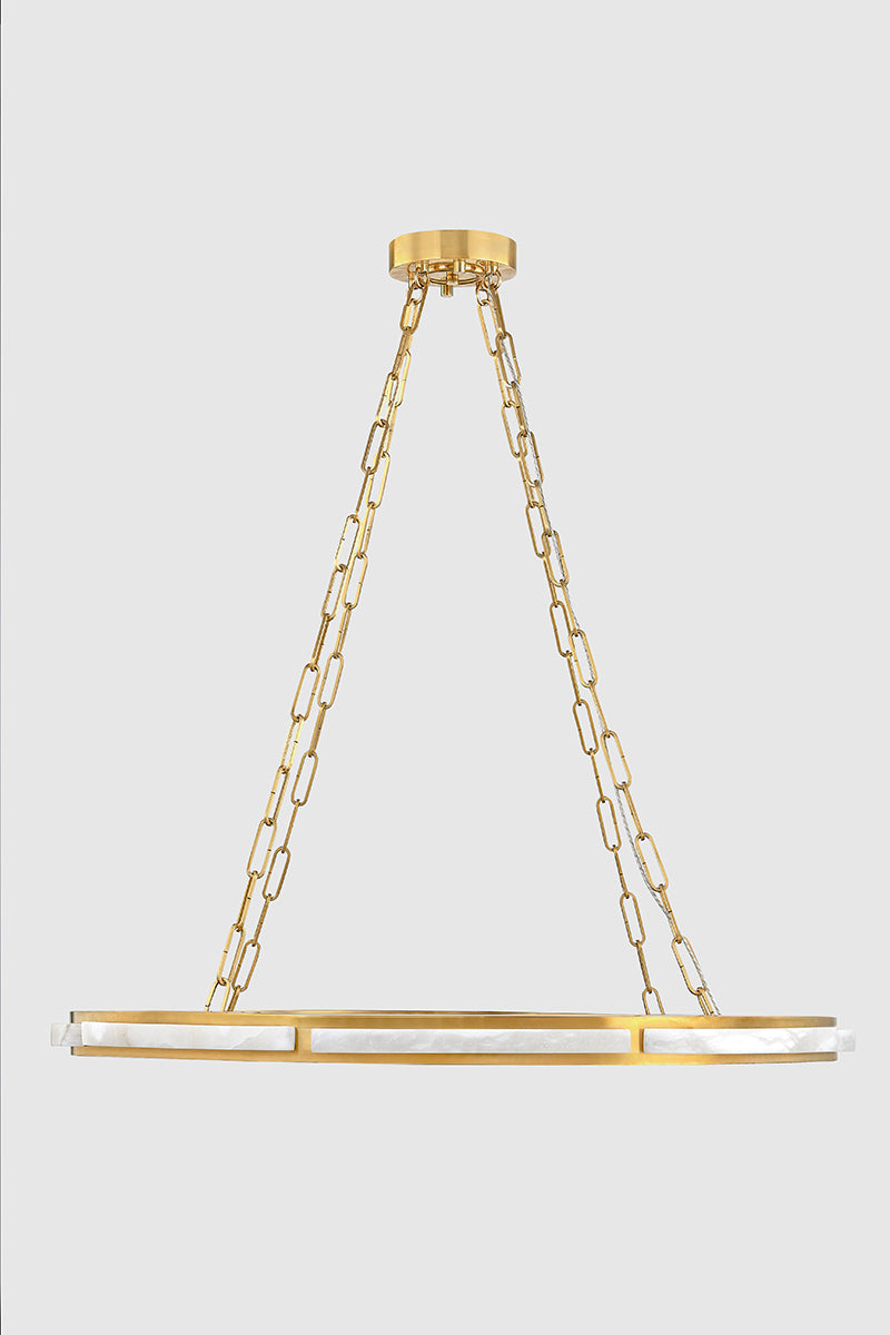 Hudson Valley Wingate 36" Chandelier Aged Brass detail view 3