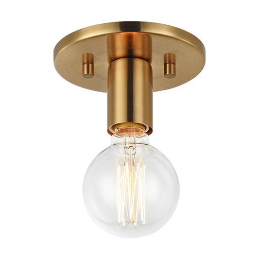 Matteo Lighting Kasa 1-Light Wall Sconce/Ceiling Mount Aged Brass