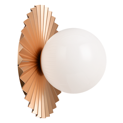 Matteo Lighting Modern Ruff 14-in Globe Wall Sconce/Ceiling Moun Matte Gold