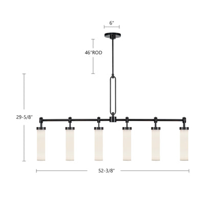 Wynwood 52" 6-Light Linear Pendant