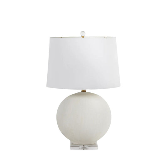 Gabby Wheeler Table Lamp White, Antique Brass