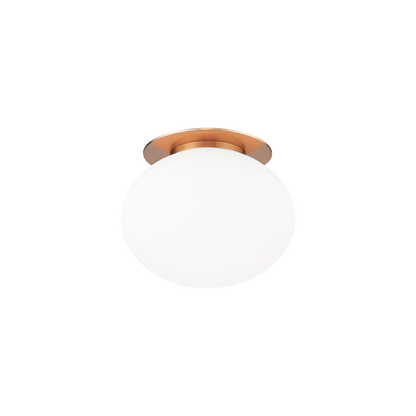 Matteo Lighting Mayu 6-in Wall Sconce/Ceiling Mount Aged Brass