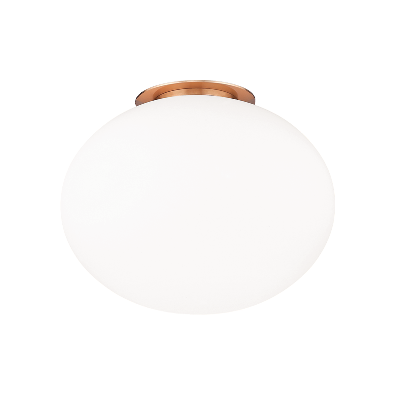Matteo Lighting Mayu 10-in Wall Sconce/Ceiling Mount Aged Brass