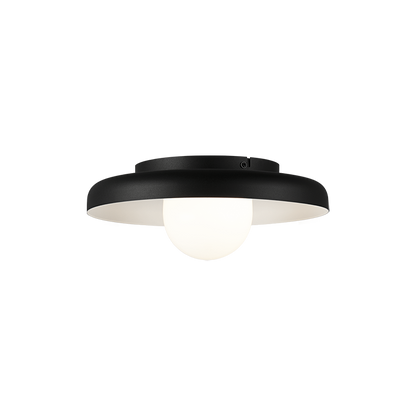 Matteo Lighting Creston 12" Flush Mount in Matte Black (X34411MBOP)