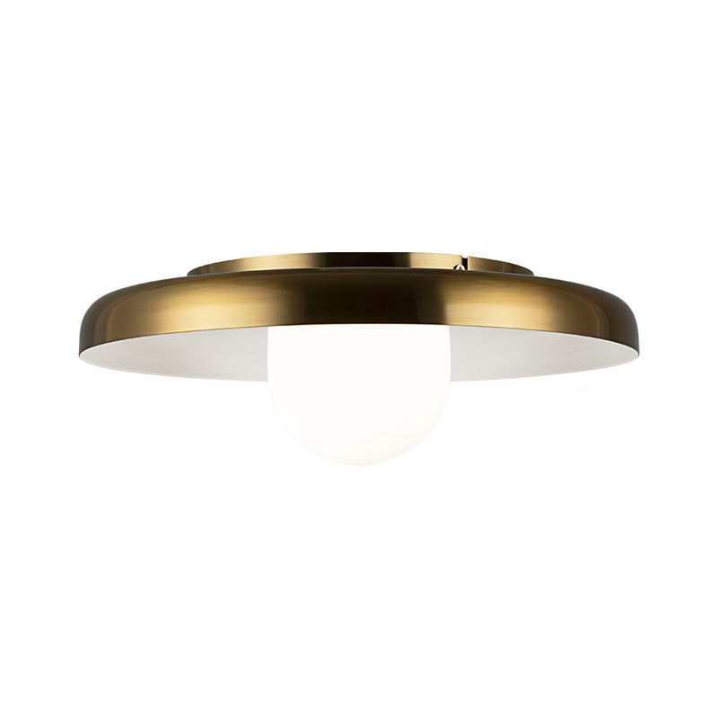 Matteo Lighting Creston 16" Flush Mount in Aged Gold Brass (X34421AGOP)