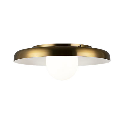 Matteo Lighting Creston 16" Flush Mount in Aged Gold Brass (X34421AGOP)