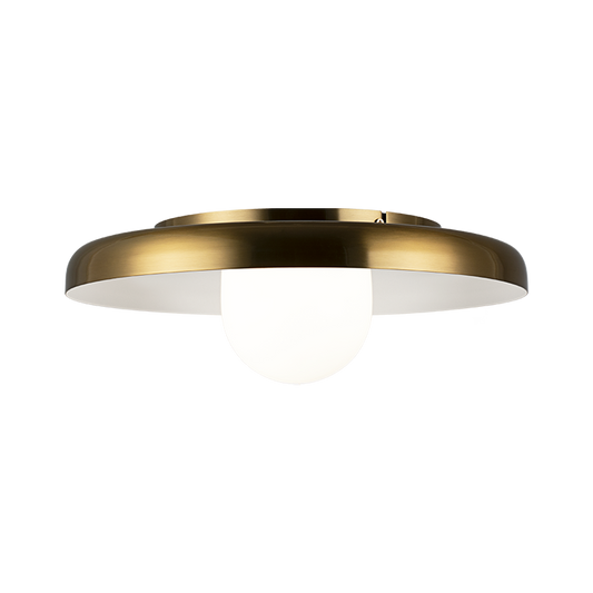 Matteo Lighting Creston 16" Flush Mount in Aged Gold Brass (X34421AGOP)