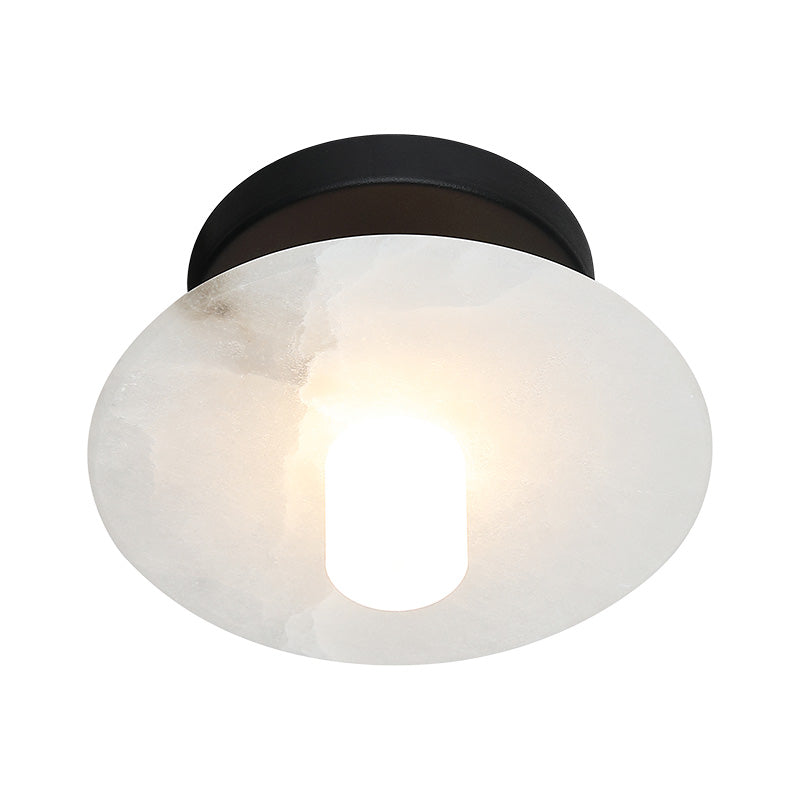 Matteo Lighting Monument 7" Alabaster Wall Sconce in Matte Black (WX42601MB) – alternate view