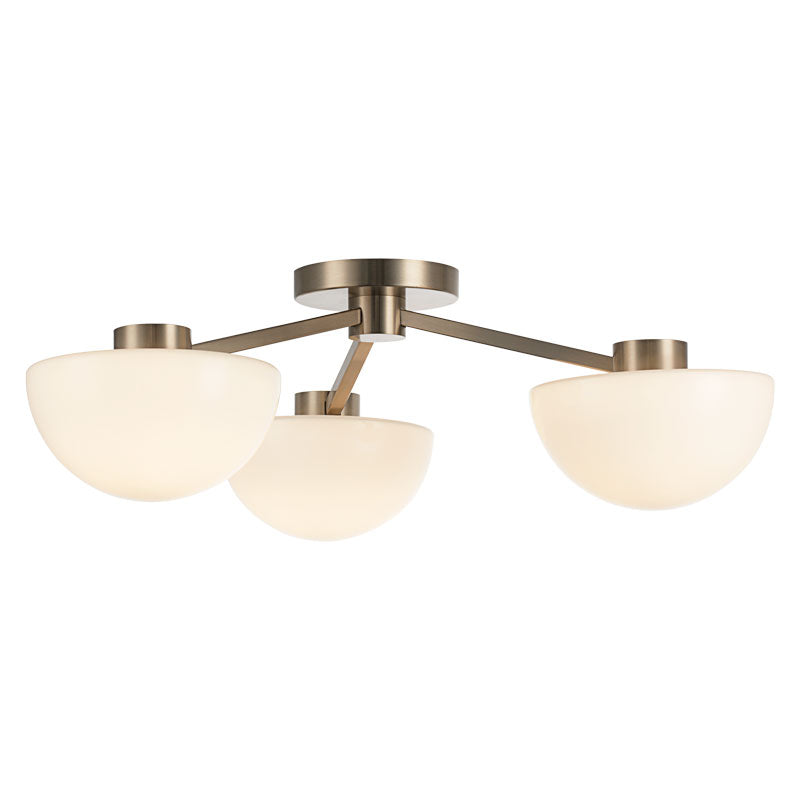 Matteo Lighting Gardena 23" 3-Light Flush Mount in Champagne Gold (X43703CGOP)