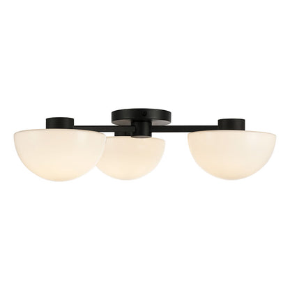 Matteo Lighting Gardena 23" 3-Light Flush Mount in Matte Black (X43703MBOP) – alternate view