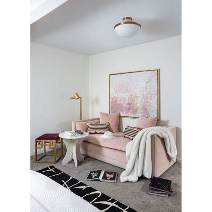 Xander 1 Light Flush Mount - Vibrant Gold + Blush