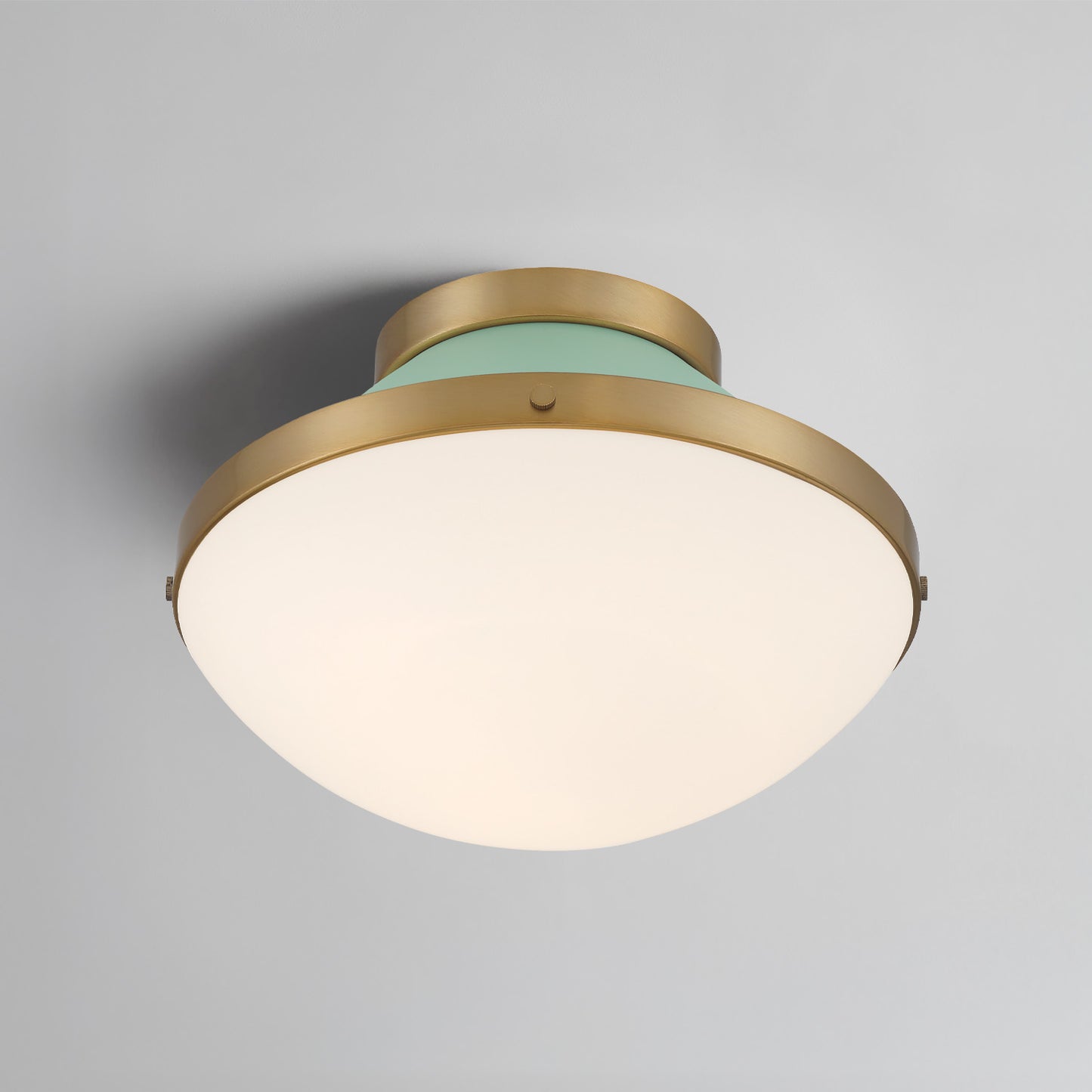 Xander 1 Light Flush Mount - Vibrant Gold + Blush