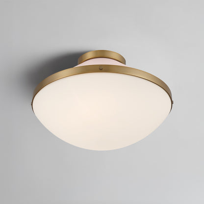 Xander 2 Light Flush Mount - Vibrant Gold + Blush