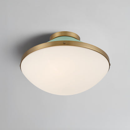 Xander 2 Light Flush Mount - Vibrant Gold + Blush