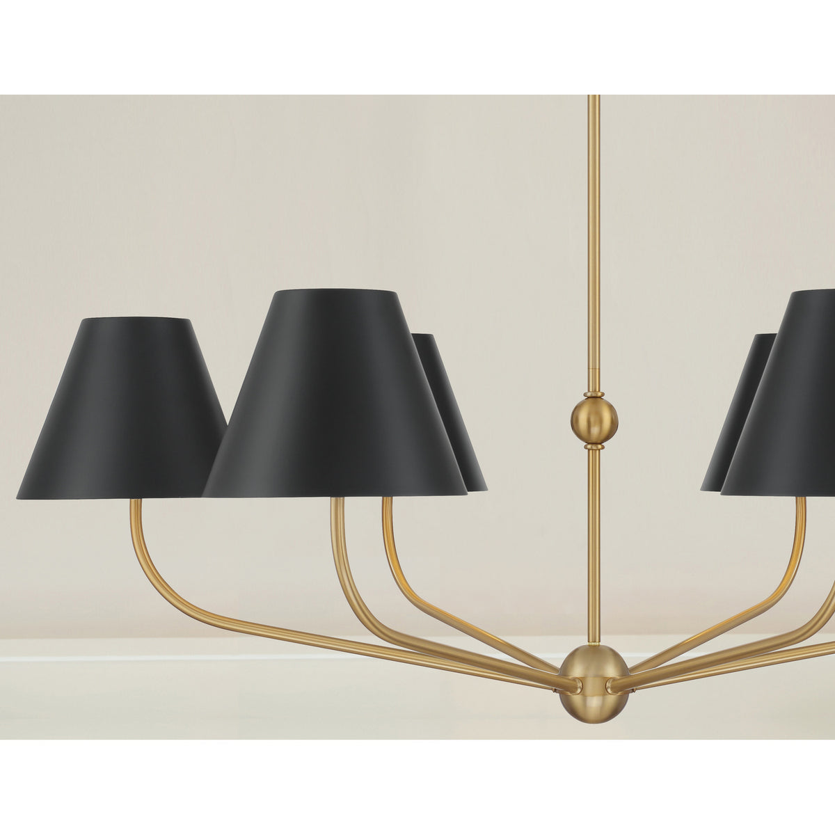 Xavier 6 Light Chandelier - Vibrant Gold + Blue
