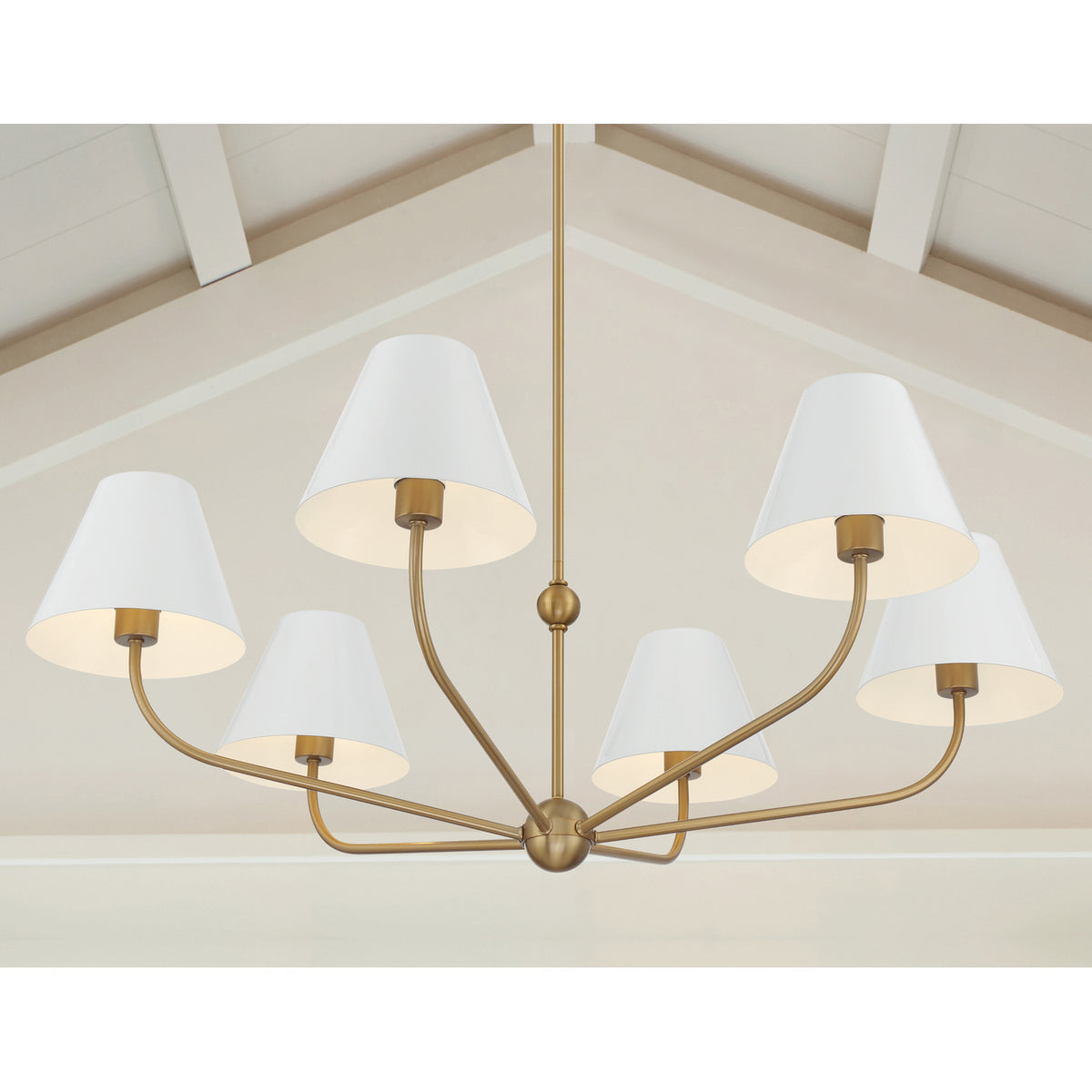 Xavier 6 Light Chandelier - Vibrant Gold + Blue