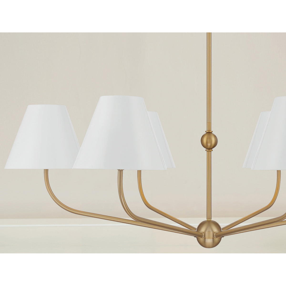 Xavier 6 Light Chandelier - Vibrant Gold + Blue