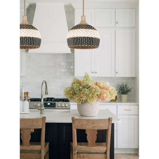 Zanzibar 3 Light Pendant - Soft Gold & Matte Black