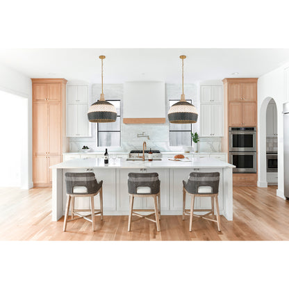 Zanzibar 5 Light Pendant - Soft Gold & Matte Black