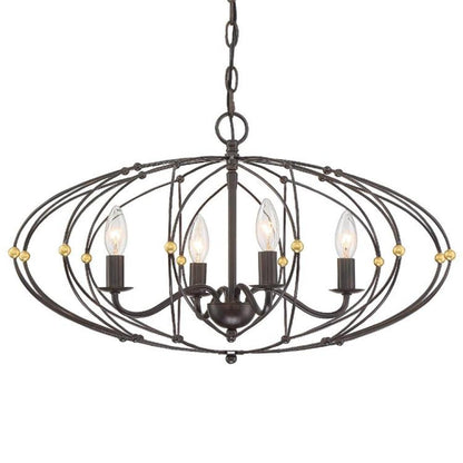 Crystorama Zucca Chandelier English Bronze, Antique Gold