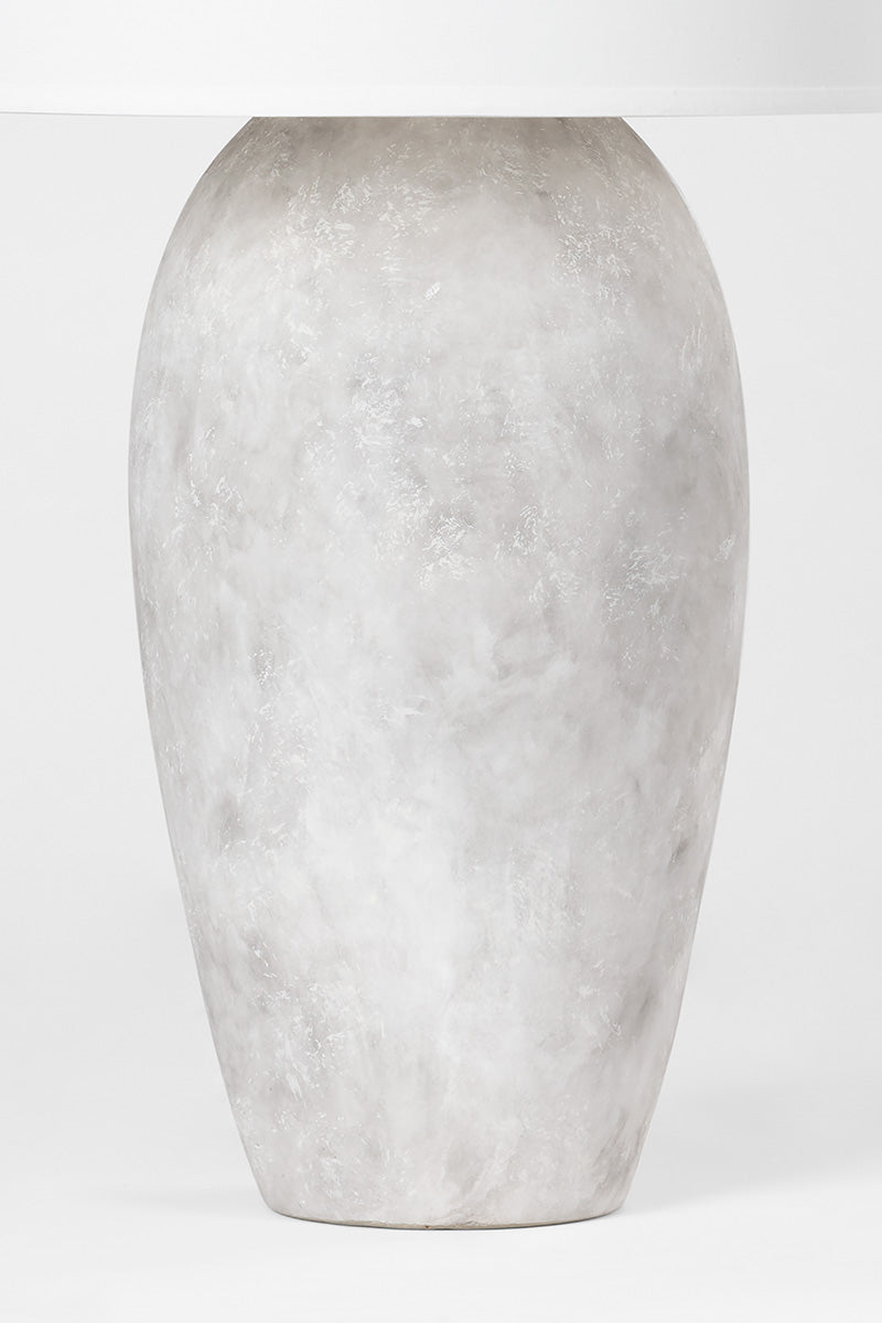 Troy Zeke Table Lamp Ceramic Weathered Grey Detail 1