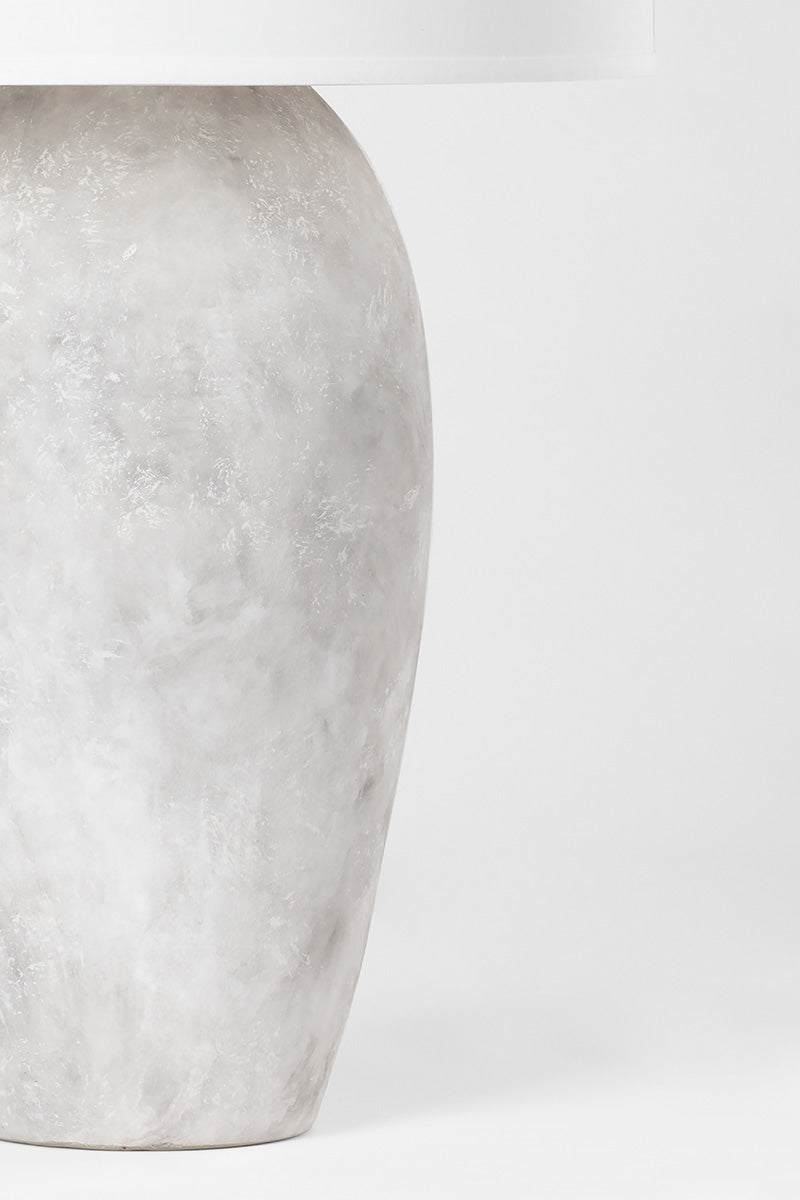 Troy Zeke Table Lamp Ceramic Weathered Grey Detail 2