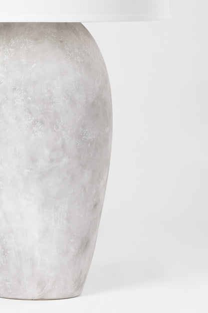 Troy Zeke Table Lamp Ceramic Weathered Grey Detail 2