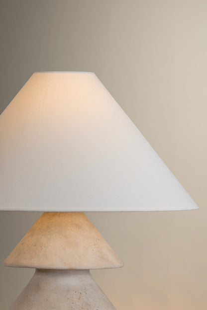 Troy Zettler Table Lamp Patina Brass / Ceramic Ancient Villa Detail 3