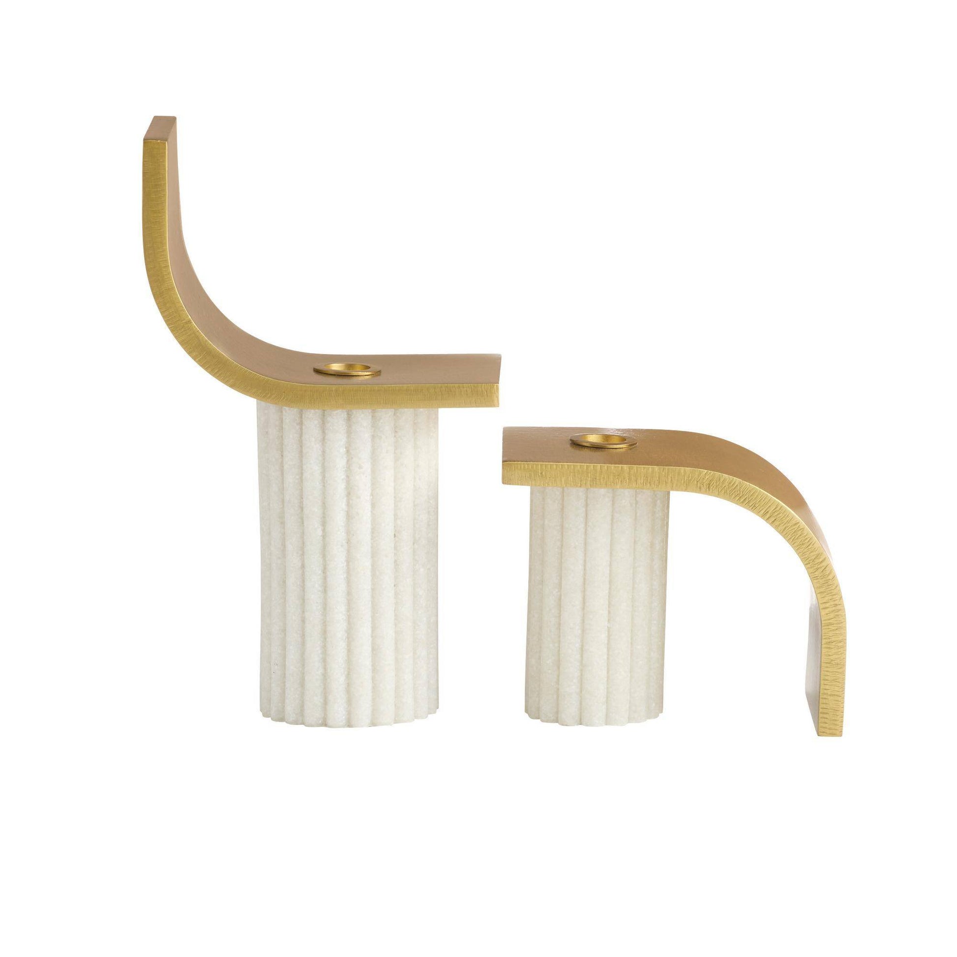Arteriors Home Ivanna Candleholders, Set of 2 Ivory